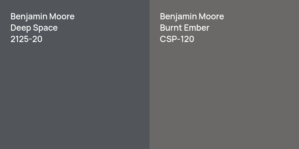 Benjamin Moore Deep Space vs. Benjamin Moore Burnt Ember