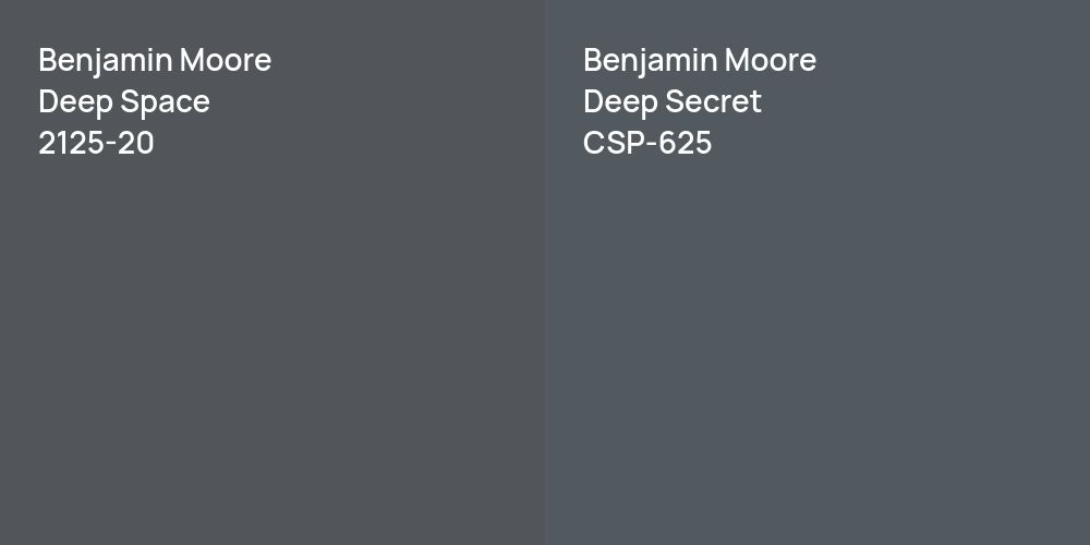 Benjamin Moore Deep Space vs. Benjamin Moore Deep Secret