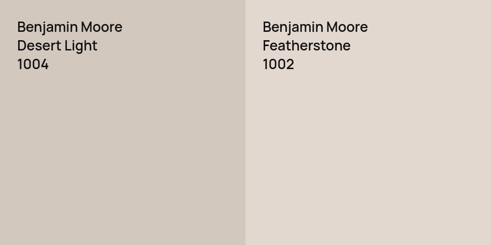 Benjamin Moore Desert Light vs. Benjamin Moore Featherstone