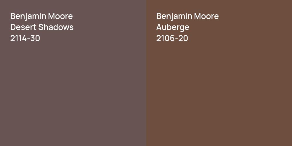 Benjamin Moore Desert Shadows vs. Benjamin Moore Auberge