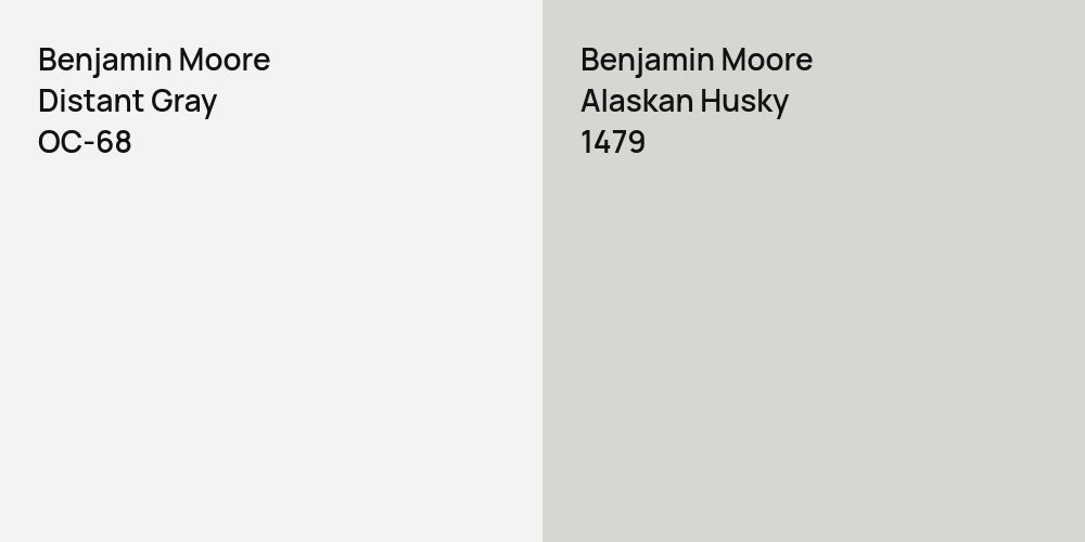 Benjamin Moore Distant Gray vs. Benjamin Moore Alaskan Husky