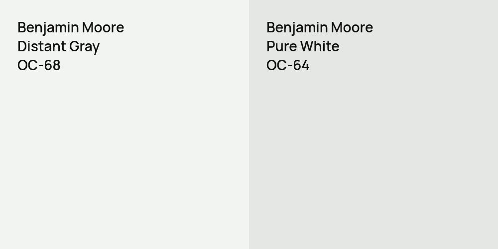 Benjamin Moore Distant Gray vs. Benjamin Moore Pure White