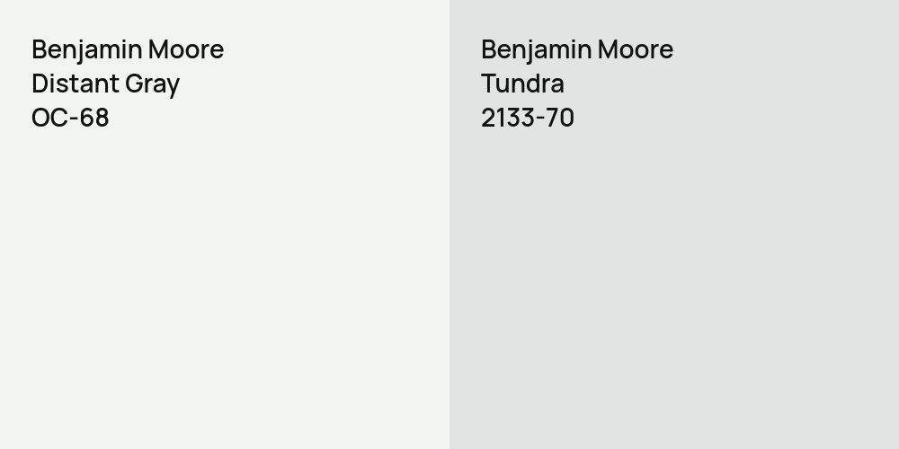 Benjamin Moore Distant Gray vs. Benjamin Moore Tundra