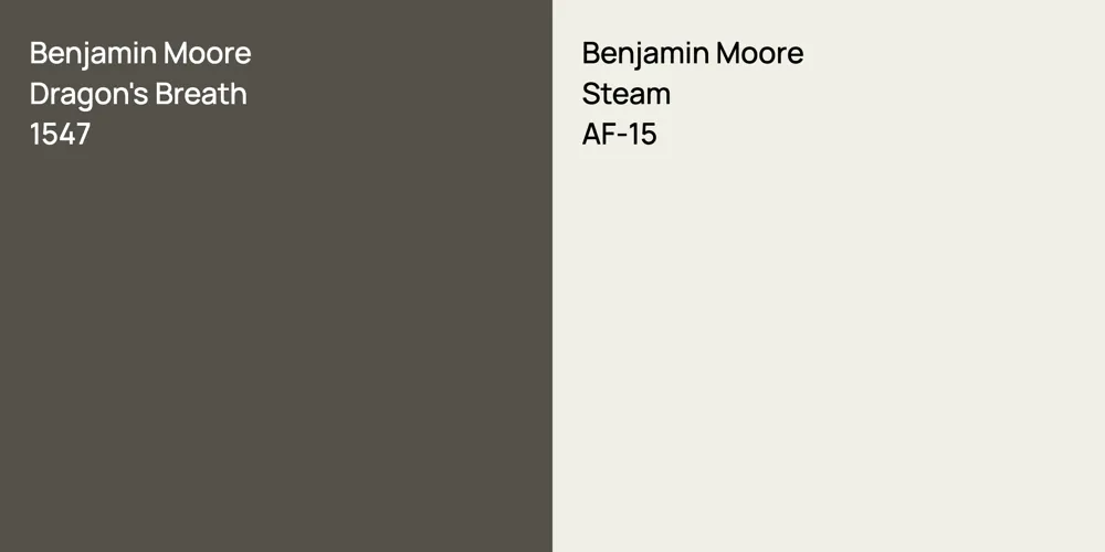 Benjamin Moore Dragon's Breath vs. Benjamin Moore Steam