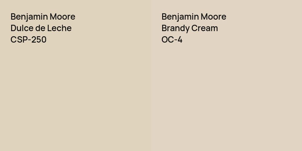 Benjamin Moore Dulce de Leche vs. Benjamin Moore Brandy Cream