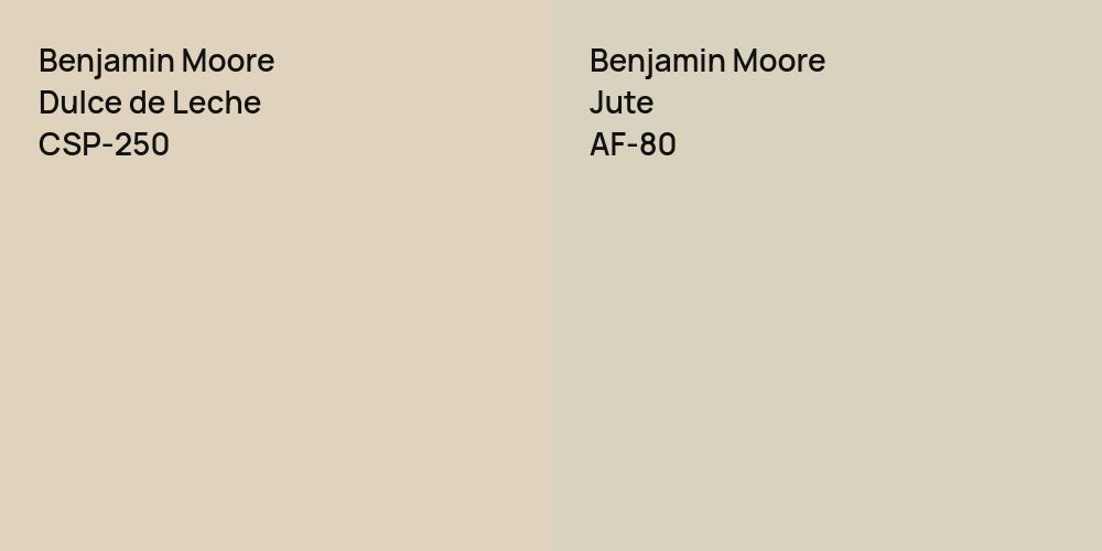 Benjamin Moore Dulce de Leche vs. Benjamin Moore Jute