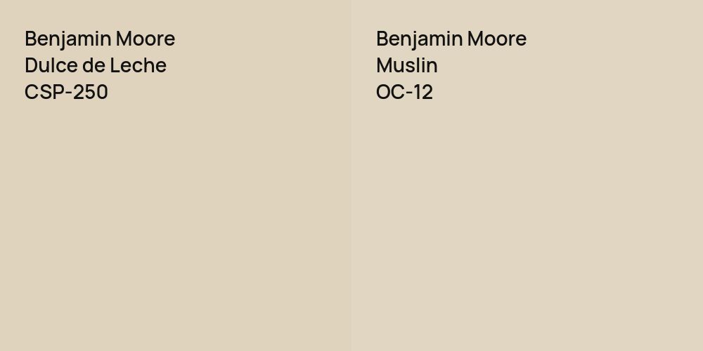 Benjamin Moore Dulce de Leche vs. Benjamin Moore Muslin