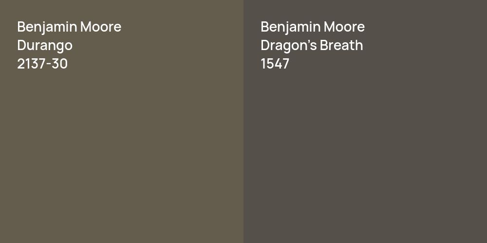 Benjamin Moore Durango vs. Benjamin Moore Dragon's Breath