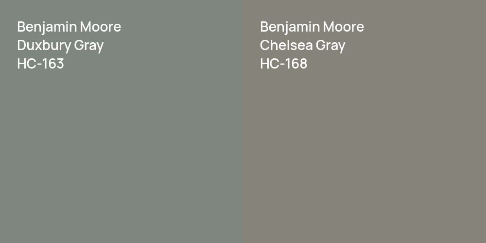 Benjamin Moore Duxbury Gray vs. Benjamin Moore Chelsea Gray