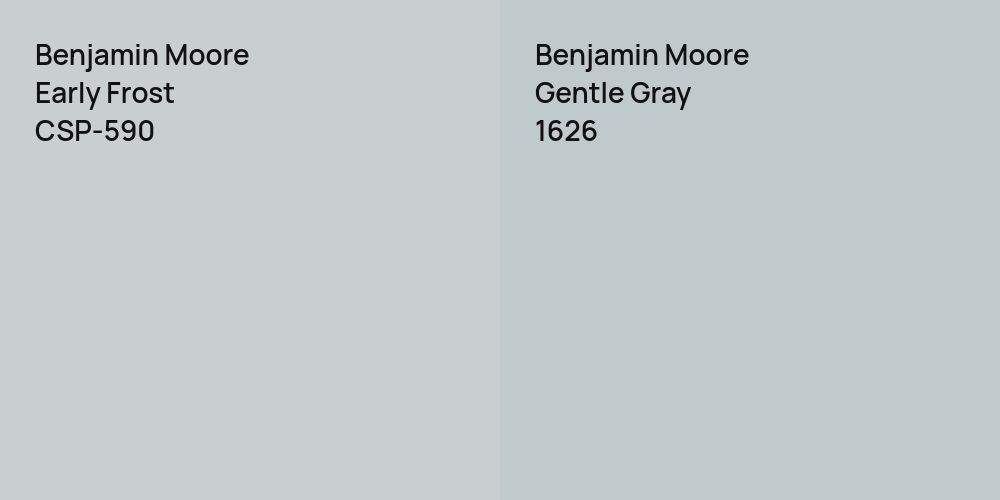 Benjamin Moore Early Frost vs. Benjamin Moore Gentle Gray