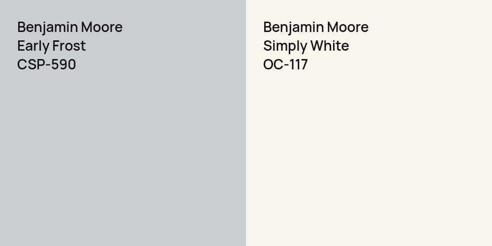 Benjamin Moore Early Frost vs. Benjamin Moore Simply White