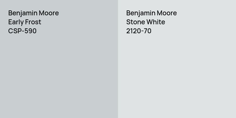 Benjamin Moore Early Frost vs. Benjamin Moore Stone White