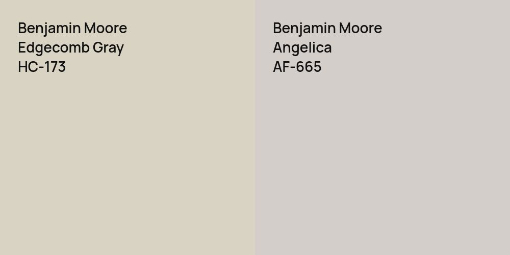 Benjamin Moore Edgecomb Gray vs. Benjamin Moore Angelica