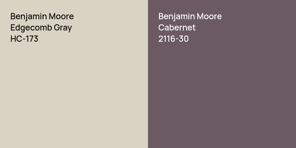 Benjamin Moore Edgecomb Gray vs. Benjamin Moore Cabernet