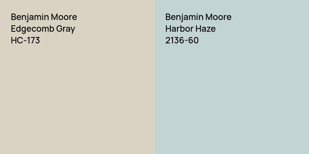 Benjamin Moore Edgecomb Gray vs. Benjamin Moore Harbor Haze