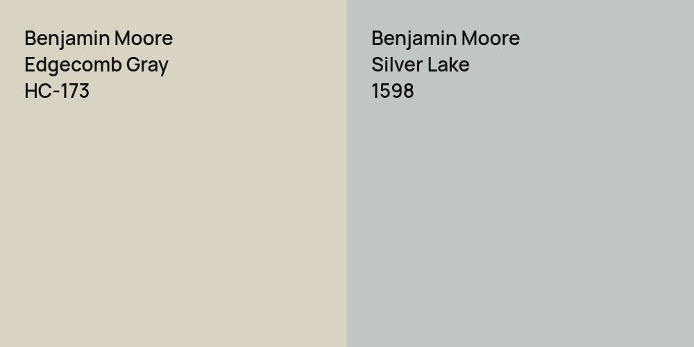 Benjamin Moore Edgecomb Gray vs. Benjamin Moore Silver Lake