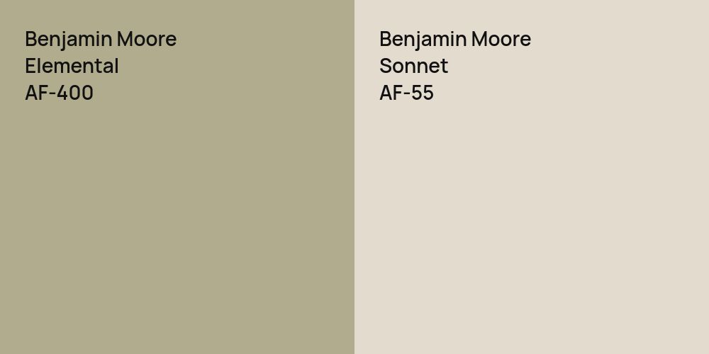 Benjamin Moore Elemental vs. Benjamin Moore Sonnet