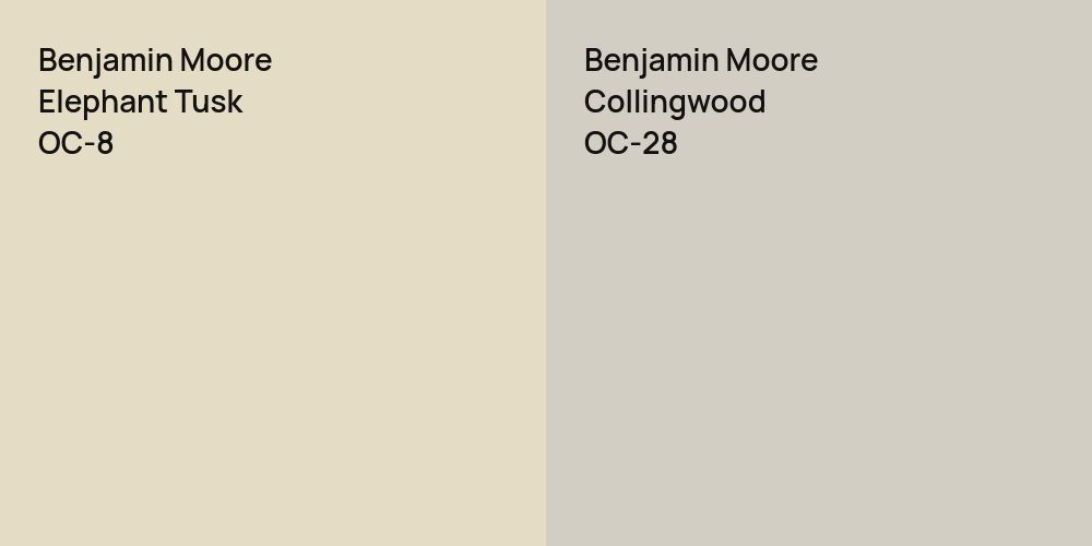 Benjamin Moore Elephant Tusk vs. Benjamin Moore Collingwood