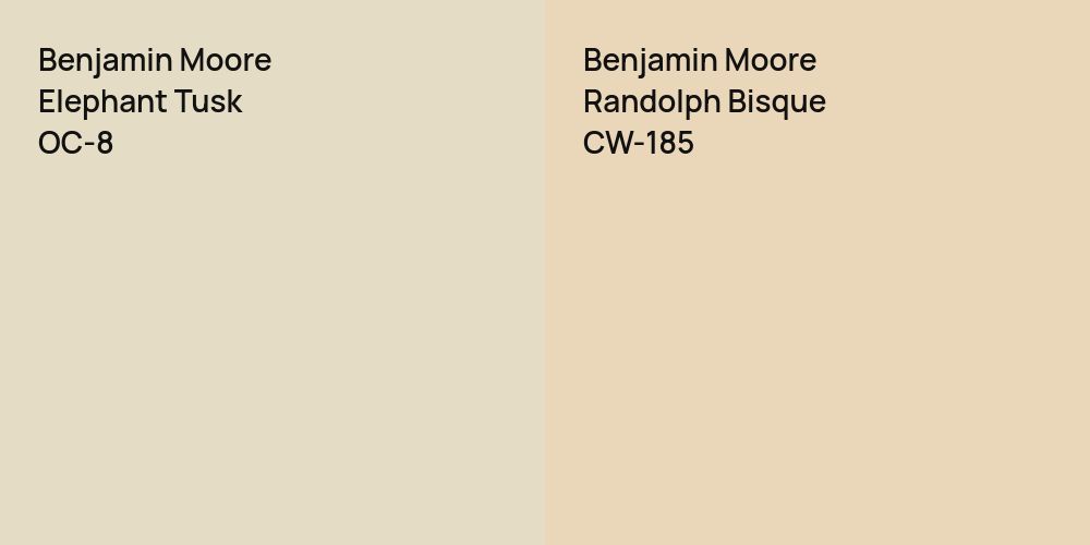 Benjamin Moore Elephant Tusk vs. Benjamin Moore Randolph Bisque