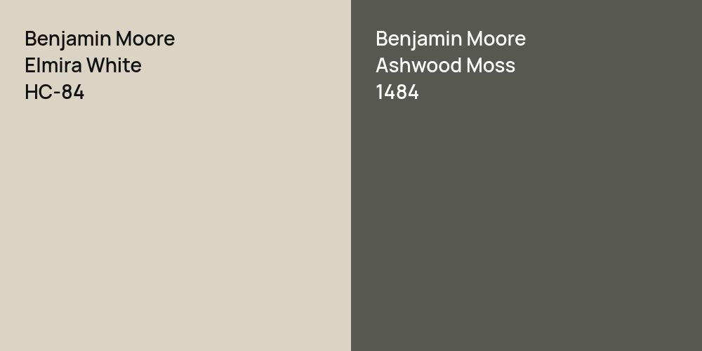 Benjamin Moore Elmira White vs. Benjamin Moore Ashwood Moss