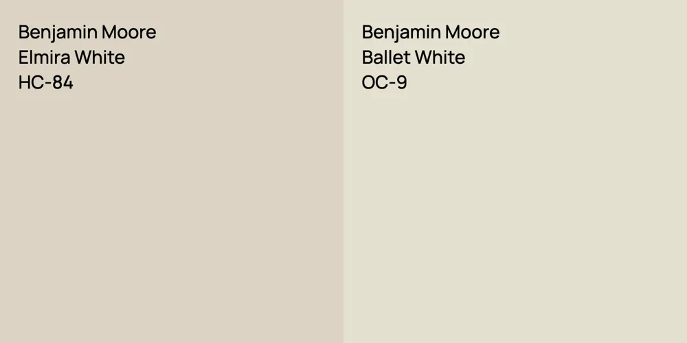 Benjamin Moore Elmira White vs. Benjamin Moore Ballet White