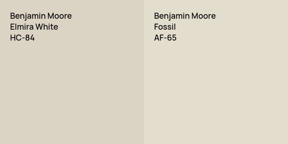 Benjamin Moore Elmira White vs. Benjamin Moore Fossil