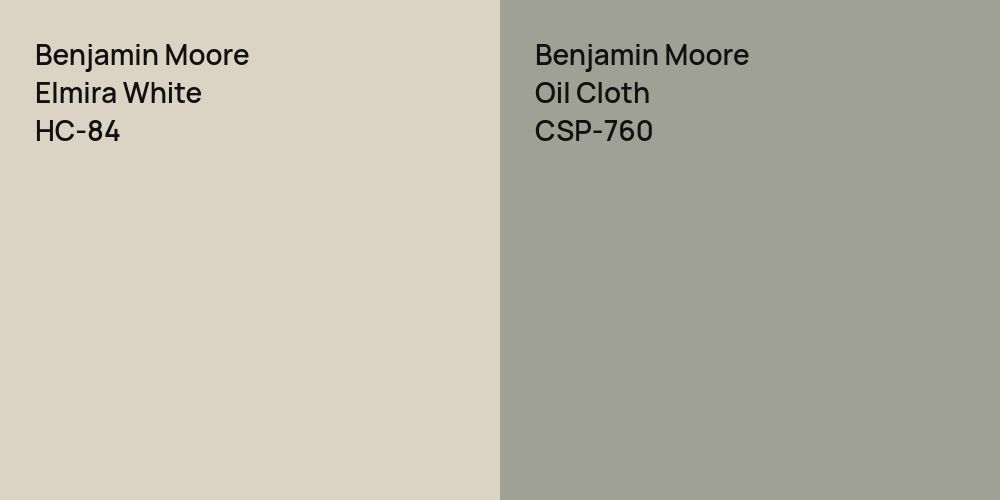 Benjamin Moore Elmira White vs. Benjamin Moore Oil Cloth