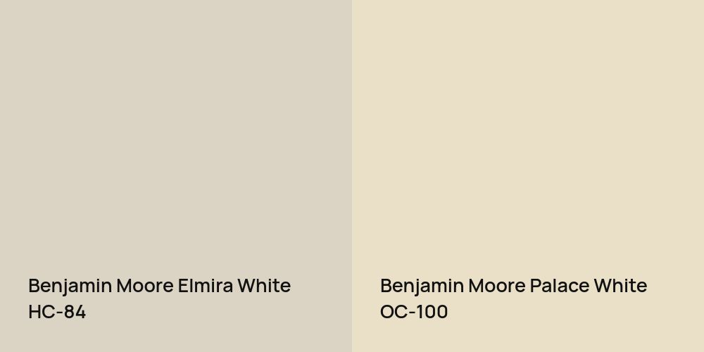 Benjamin Moore Elmira White vs. Benjamin Moore Palace White