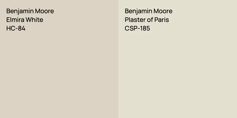 Benjamin Moore Elmira White vs. Benjamin Moore Plaster of Paris