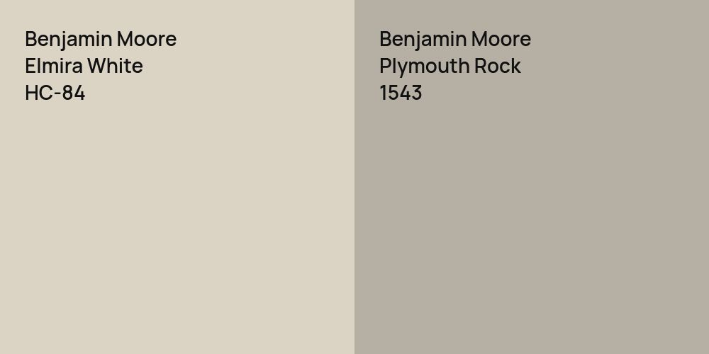 Benjamin Moore Elmira White vs. Benjamin Moore Plymouth Rock