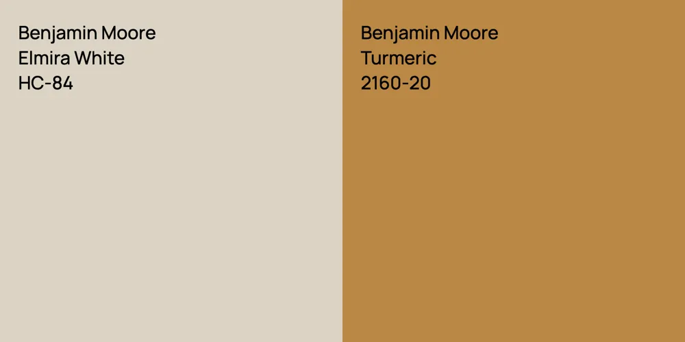 Benjamin Moore Elmira White vs. Benjamin Moore Turmeric