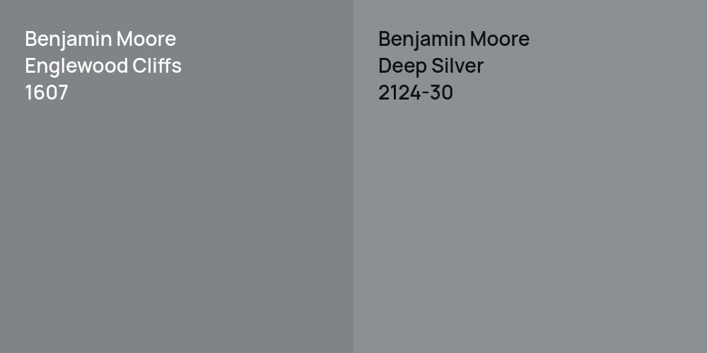 Benjamin Moore Englewood Cliffs vs. Benjamin Moore Deep Silver