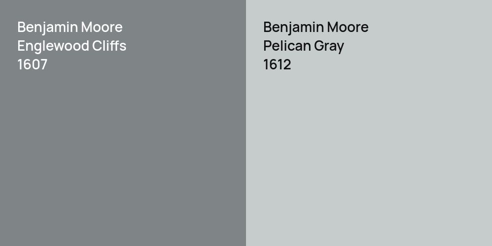 Benjamin Moore Englewood Cliffs vs. Benjamin Moore Pelican Gray