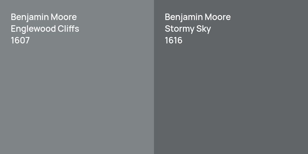 Benjamin Moore Englewood Cliffs vs. Benjamin Moore Stormy Sky