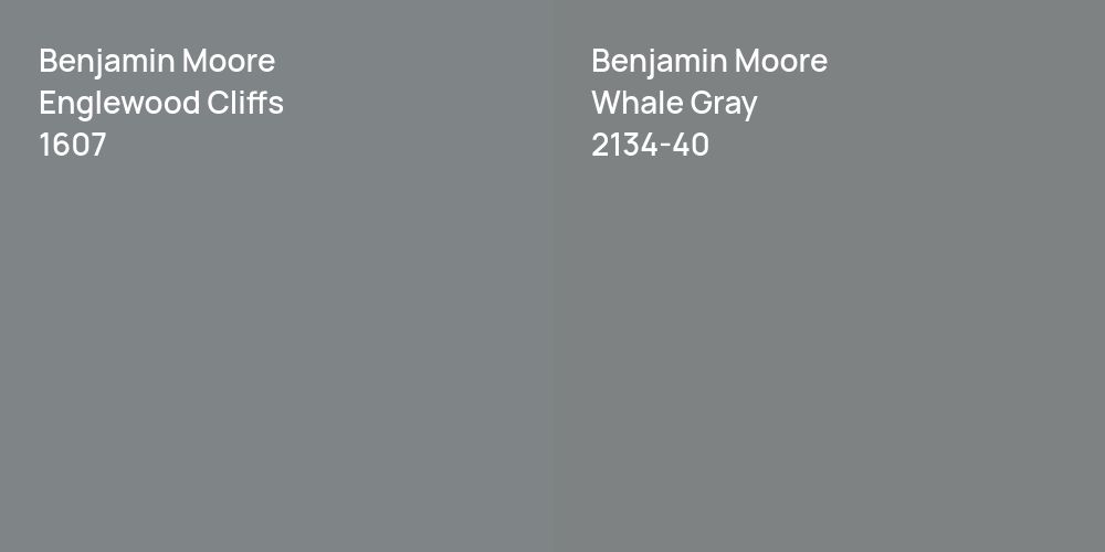 Benjamin Moore Englewood Cliffs vs. Benjamin Moore Whale Gray