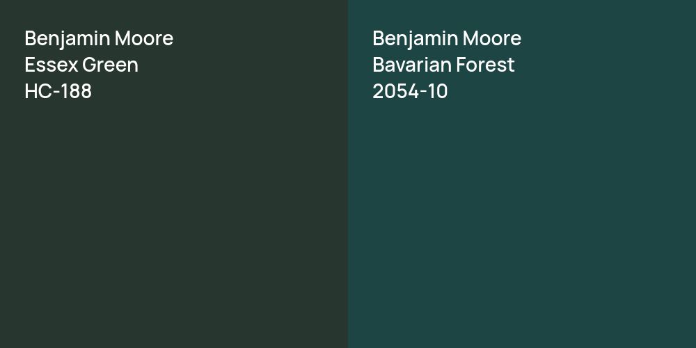 Benjamin Moore Essex Green vs. Benjamin Moore Bavarian Forest