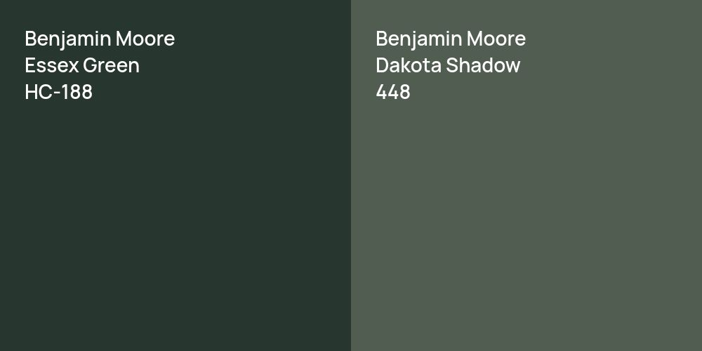 Benjamin Moore Essex Green vs. Benjamin Moore Dakota Shadow