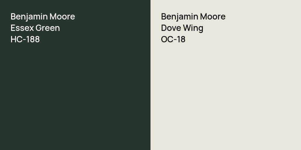 Benjamin Moore Essex Green vs. Benjamin Moore Dove Wing