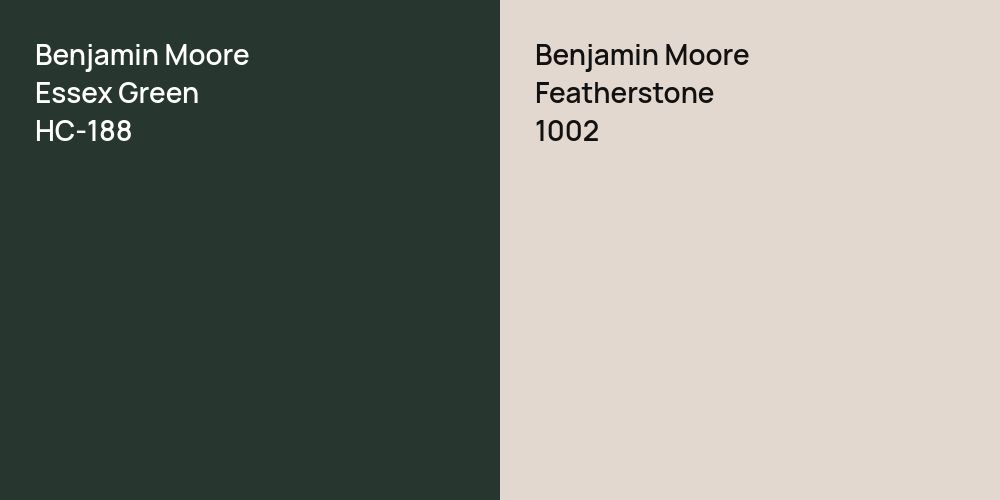 Benjamin Moore Essex Green vs. Benjamin Moore Featherstone