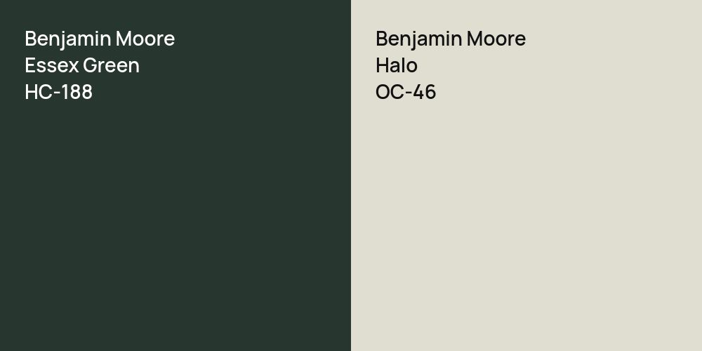 Benjamin Moore Essex Green vs. Benjamin Moore Halo