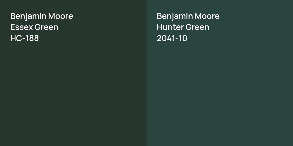 Benjamin Moore Essex Green vs. Benjamin Moore Hunter Green