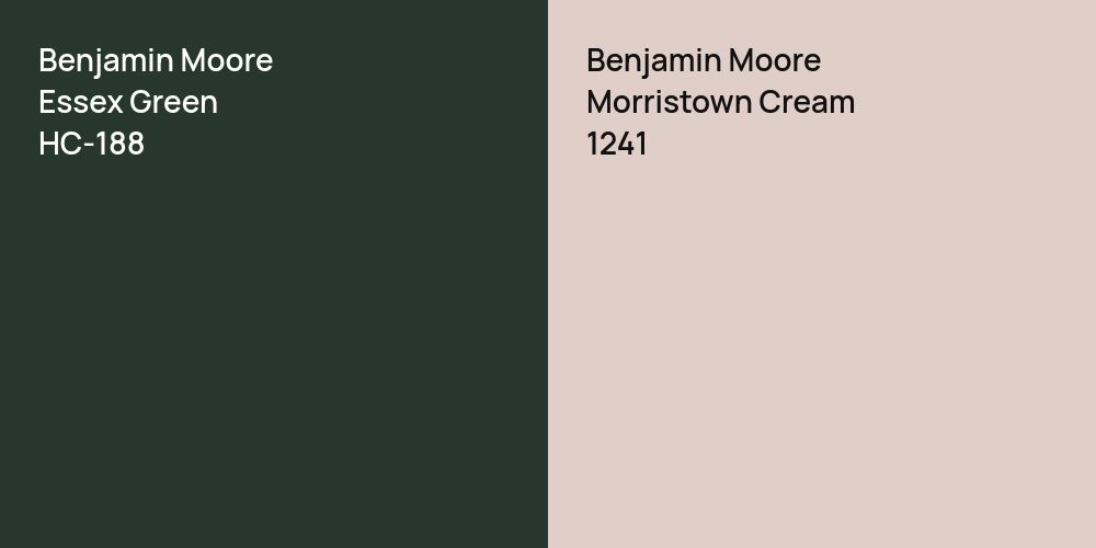 Benjamin Moore Essex Green vs. Benjamin Moore Morristown Cream