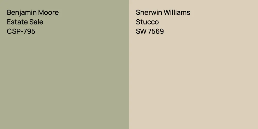 Benjamin Moore Estate Sale vs. Sherwin Williams Stucco