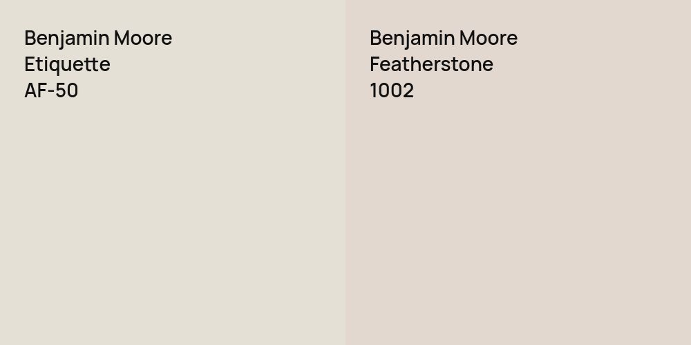 Benjamin Moore Etiquette vs. Benjamin Moore Featherstone