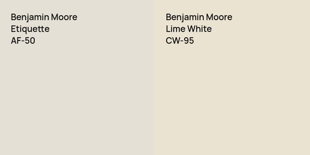 Benjamin Moore Etiquette vs. Benjamin Moore Lime White