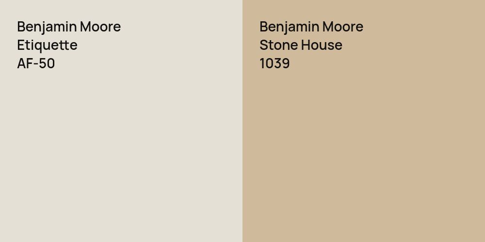 Benjamin Moore Etiquette vs. Benjamin Moore Stone House