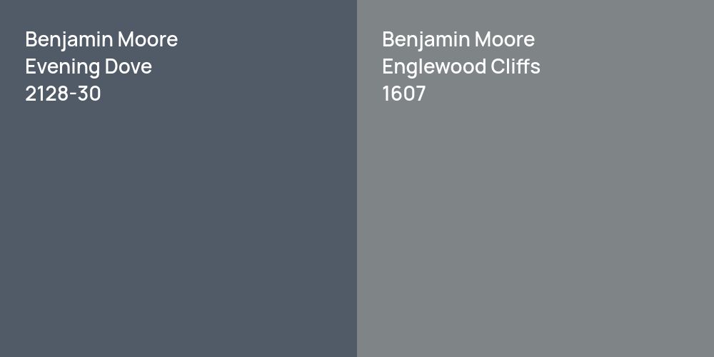 Benjamin Moore Evening Dove vs. Benjamin Moore Englewood Cliffs