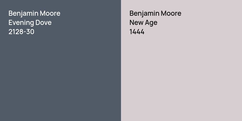 Benjamin Moore Evening Dove vs. Benjamin Moore New Age