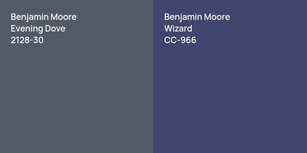 Benjamin Moore Evening Dove vs. Benjamin Moore Wizard