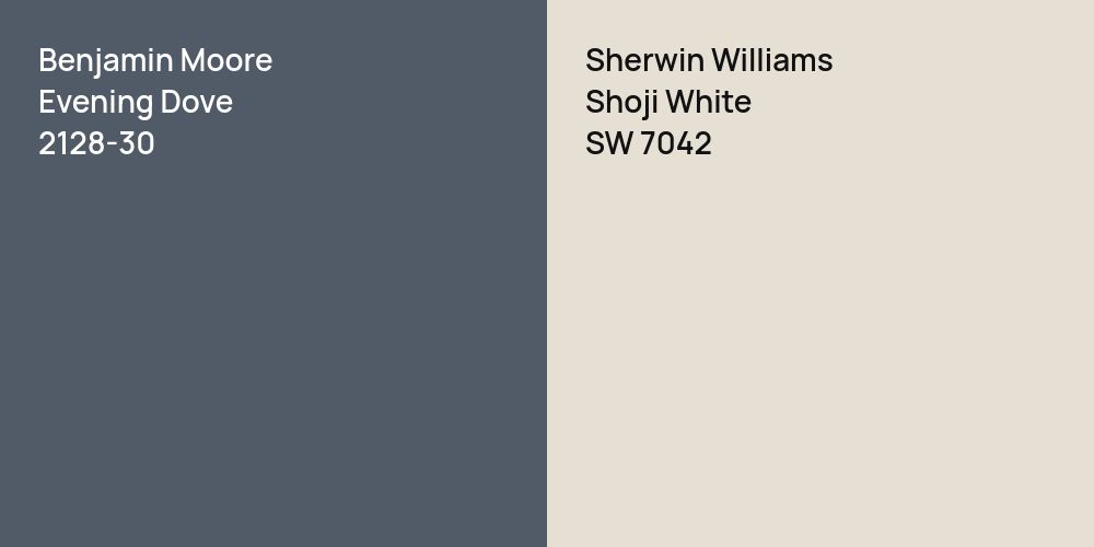 Benjamin Moore Evening Dove vs. Sherwin Williams Shoji White